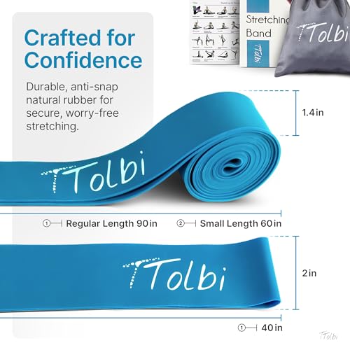 Ballet Stretch Bands Set with Foot Mini Loop, Splits Flexibility Trainer - color: Soft Blue Small