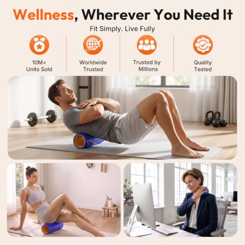 Sportneer 4 in 1 Pilates Foam Roller Muscle Relax Kit - color: Blue