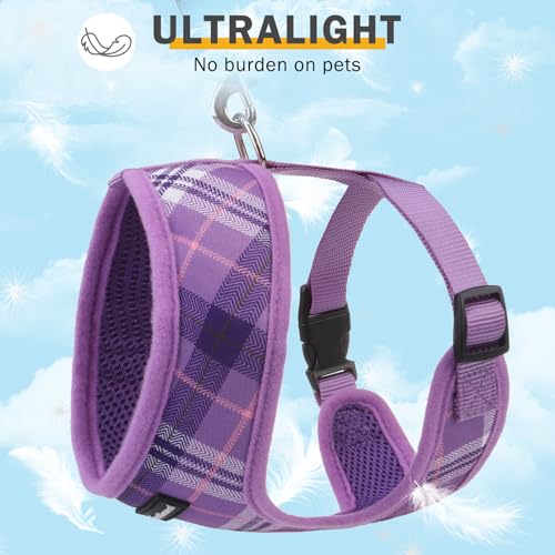 SCENEREAL No Pull Dog Harness and Leash Set Small Medium Sized Dog - color: Purple, size: XS: Chest Girth: 10"-14"
