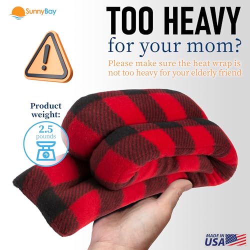 SunnyBay Microwavable Heating Pad, Neck and Shoulder Wrap, 26 inch, Buffalo - color: Buffalo