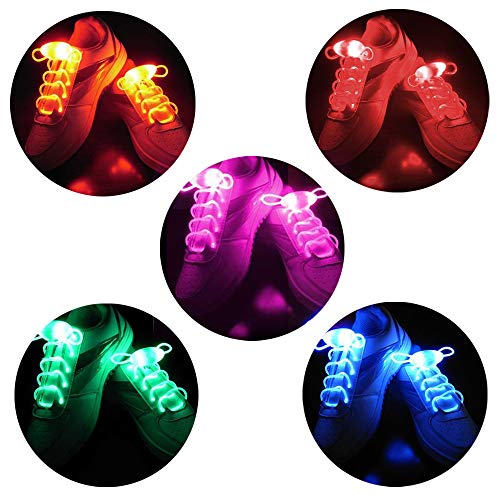 5 Pairs Light Up Shoe Laces Strings LED Shoelaces Casual Sneaker Waterproof