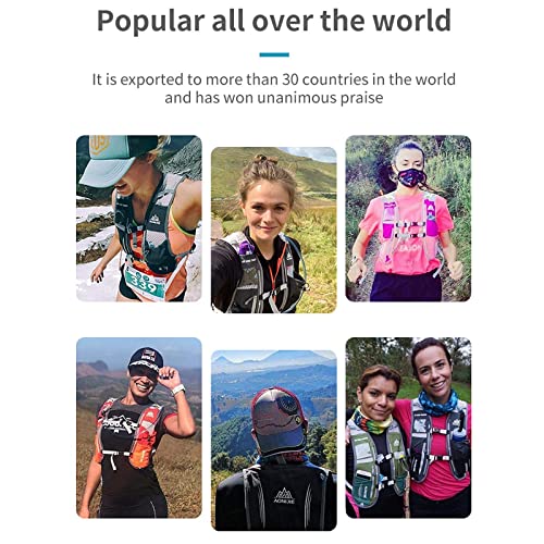 AONIJIE Running Vest Hydration Backpack 5L Unisex Trail Water Lightweight - color: Blue and No Water Bladder