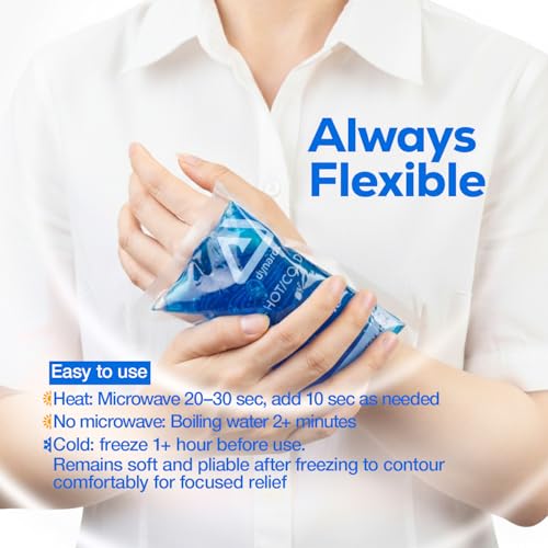 Dynarex Reusable Hot and Cold Gel Pack - 4" x 6" - Multi Purpose Compress for Injuries - Easy to Microwave or Freeze - First Aid, Sports, Home Use - 1 Count
