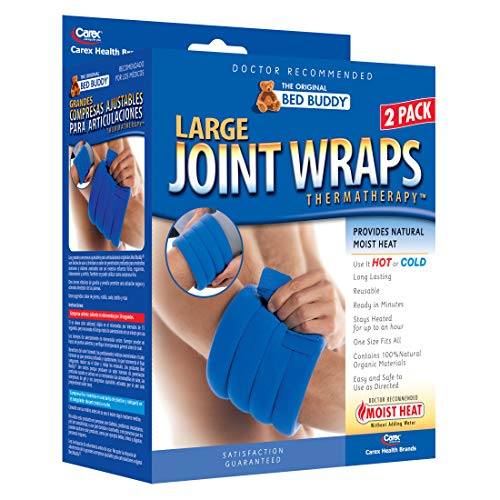 Bed Buddy Joint Wrap - Hot & Cold Therapy for Muscle Pain Relief and Joint Pain Relief - Large Heating Pad for Knee, Wrist, Elbow, Ankle, Arm or Leg, (Pack of 2)
