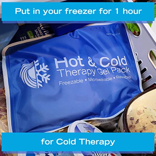 Roscoe Medical Gel Soft Flexible Ice Packs for Injuries, Reusable Freezer Hot and Cold Pack, Cold Compress & Cooling Gel Pad for Shoulder, Hip, Leg, Arm, Ankle & Foot Injury, 11 x 14 Inches, Large - size: Large, 11" x 14"