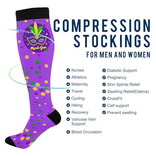 Wusikd Cute Penguin Compression Socks for Women and Men Circulation Long Socks for Athletic Running 1 - color: Multi 22