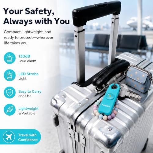 Rechargeable Personal Safety Alarm for Women - color: Aqua