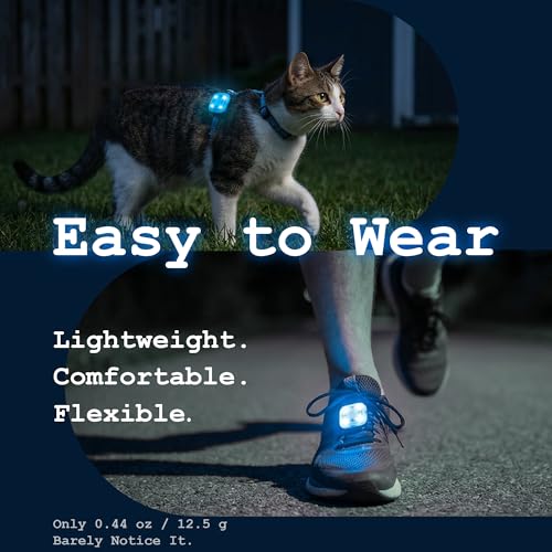 Dog Collar Light, Rechargeable LED Dog Safety Light for Night Walking, Clip-On or Strap-On Pet Light for Collar, Harness and Leash, High Visibility, Water-Resistant, USB-C, White - color: White