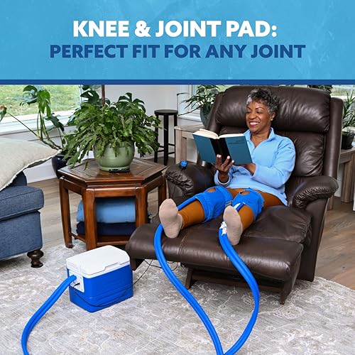 Polar Active Ice 3.0 Cold Therapy Ice Machine System with Programmable Timer, Two Knee and Joint Compression Pads, Lightweight 9 Quart Cooler, Quiet Pump, Strong Cryotherapy Pain Relief Treatment - style: Two Knee/Joint Pads