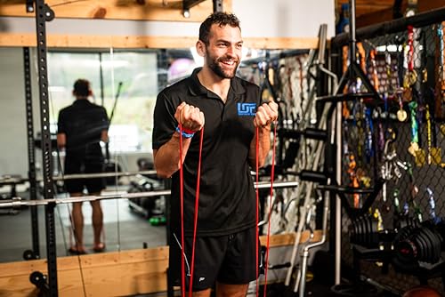 Resistance Bands Set – 5 Pro-Grade Bands with Handles + Lifetime LOF App Access, 30-Day Training Program, Meal Plan Access, 14-Day Coaching Support & Credits Included