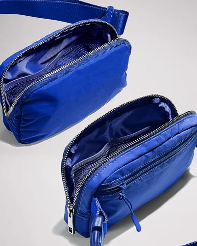 YOSHUYUKI Fanny Pack Cross Body Bag Small Crossbody Bags for Women Men Trendy Nylon Waterproof Mini Purse Travel Running Belt Lulu Dupes Bum Hip Chest Waist Pack Side Bag Must Have Blue - color: Wild Bluebell
