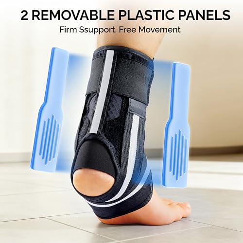 FEATOL Ankle Brace for Sprained Ankle, Lace-Up Support, Small