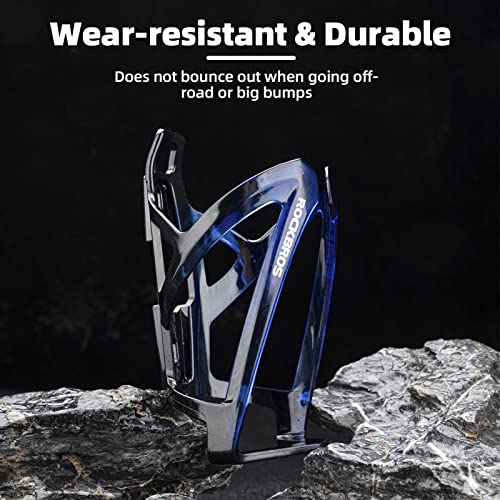 ROCKBROS Bike Water Bottle Holder Ultralight Bottle Cages with Screws Tool - color: Blue-Black, size: Standard