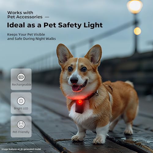 Rechargeable EDC Flashlight with 4 Lighting Modes, 600 Lumens Running Light for Runners, Clip On Flashlight, Pocket Flashlight for Running, Walking, Outdoor Activities and Emergency