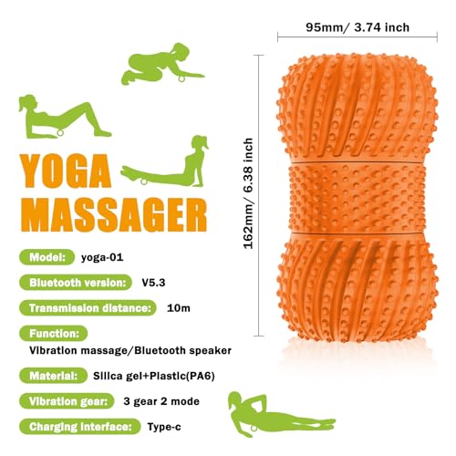 Portable Electric Muscle Massage Roller, Gray - color: Gray
