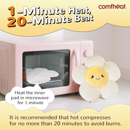 Microwave Heating Pad for Pain Relief, Moist Heat Pack - style: Flower