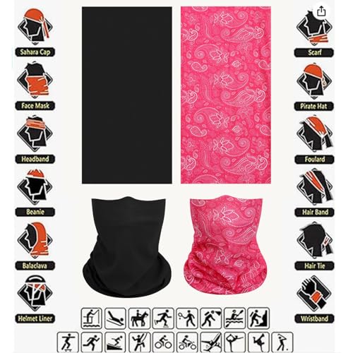 Face Mask Multi Bandana Neck Gaiter Seamless Magic Headband Outdoor Face Scarf for Dust Wind and UV Resistance - color: No16