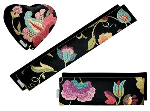 Heat Pack - Microwavable Heating Pads - Microwave Heating Pad for Pain Relief & Comfort - Suitable for The Neck, Back, Shoulders, Hips, Stomach Cramps & More - Neck Heat Wrap - Gift - size: WIDE, style: Organic Floral