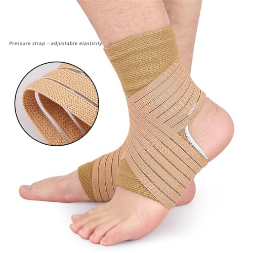 Ankle Support Brace for Women & Men, 1 Pair Ankle Compression Sleeve Adjustable Ankle Wrap, Breathable Foot Brace for Relief Sprained Ankle, Achilles Tendon, Injured Foot, Recovery, Sport, Running