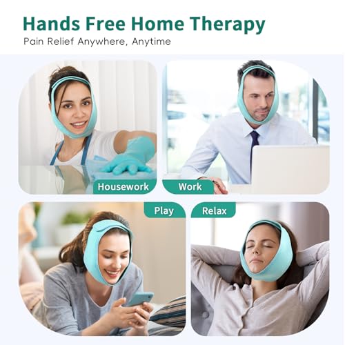 Wisdom Teeth Ice Pack Head Wrap for Pain Relief - Cold Hot Therapy for Face - color: Green
