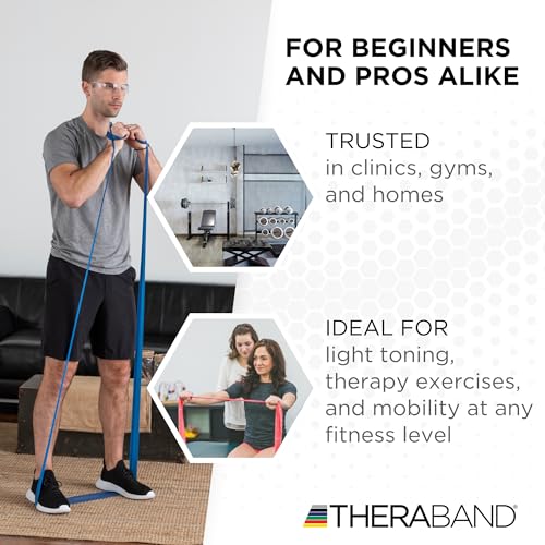 THERABAND Professional Resistance Band, Blue Level 4 Extra Heavy, 5 ft - color: Level 5 / Special Heavy - Blue