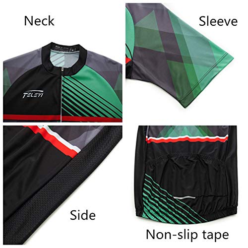 Cycling Jersey Men Bike Short Sleeve with 3 Rear Pockets,Reflective Breathable,Quick Dry,Bicycle Shirt S-3XL - color: Cc6473, size: Small