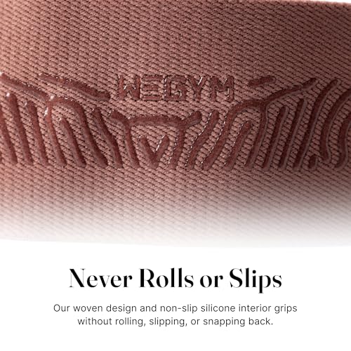 WeGym Resistance Bands, 3-Piece Non-Slip Fabric Set for Glutes and Legs - color: Rose
