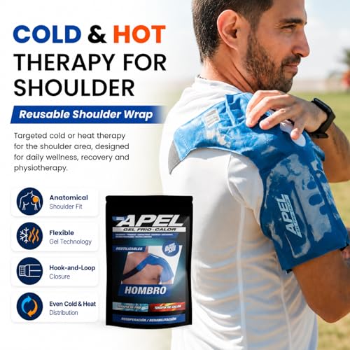 APEL Gel Cold & Hot Shoulder Pack, Reusable Wrap, Flexible Pain Compress