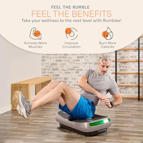 Lifepro Rumblex 4D Vibration Plate Exercise Machine with 7 Training Modes - color: Brown, size: Standard