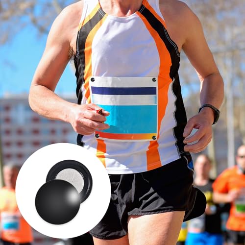 10 Pairs Magnetic Race Bib Clips - color: black + white