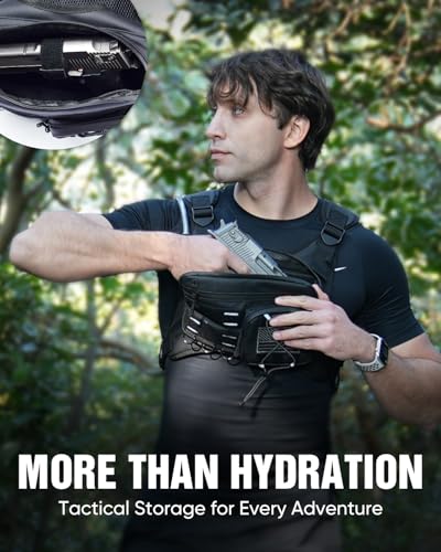 Zelvot Running Vest with 2L Water Bladder, Hydration Backpack, U.S. Design Patent, Lightweight Hydration Pack with Gear Holder, Reflective Chest Pack for Men Women - color: Black, size: Medium-Large