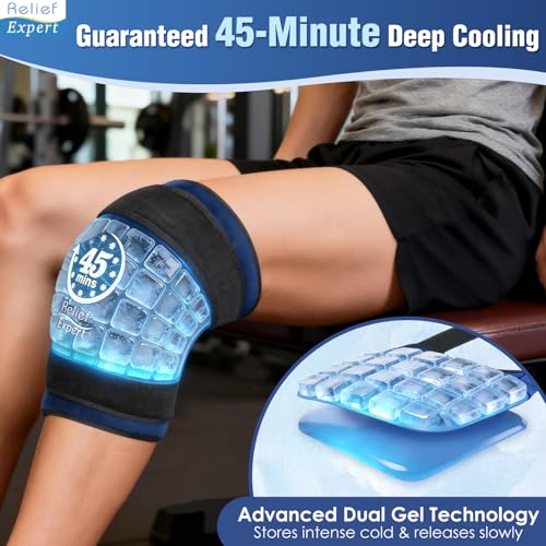 Relief Expert 45-Minute Knee Ice Pack Wrap,Long-Lasting Cold Therapy - style: 1 Pack