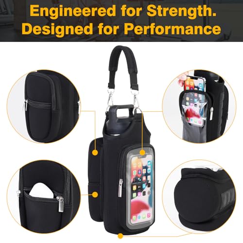 Magnetic Gym Bag for Men & Women - Water Bottle Holder, Crossbody Strap, Touchscreen Pocket & Creative Storage - Perfect for Gym, Running, Travel & Fitness Essentials