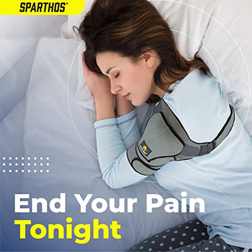 Sparthos Rotator Cuff Shoulder Brace for Women & Men - Support - Gray-UNI - color: Gray/Black, style: Universal