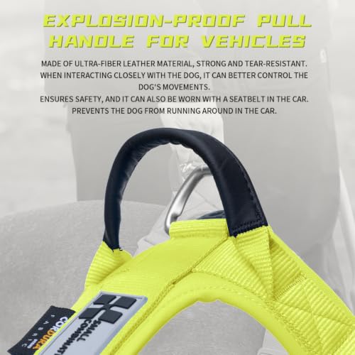 No-Pull Dog Harness Reflective Breathable Adjustable Vest - color: Lemon Yellow, size: L