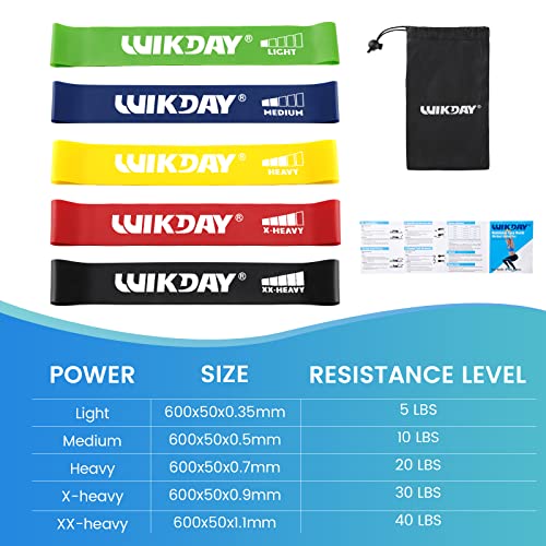 WIKDAY Resistance Bands with Handles for Exercise,beginners - color: 150LBS COLOR-LOOP