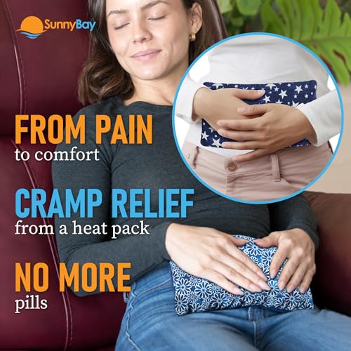 SunnyBay Heating Pad, Neck and Shoulder Wrap, 6x11 inch, Star Daisy - color: Blue Star and Royal Flower