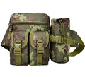 Hiking Waist Fanny Pack With Water Bottle Holder Running Waist Hip Belt Bag Motorcycle Bike Pouch Shoulder Bag - color: Jungle Camouflage