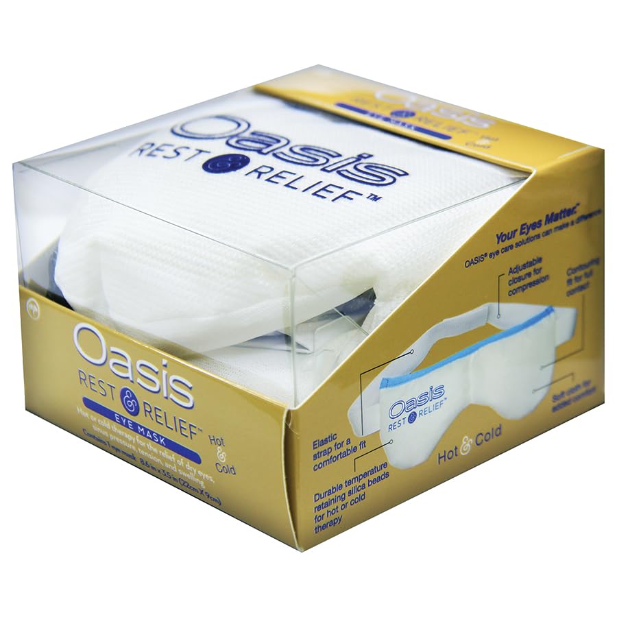 Oasis Rest & Relief Reusable Hot Cold Therapy Eye Mask