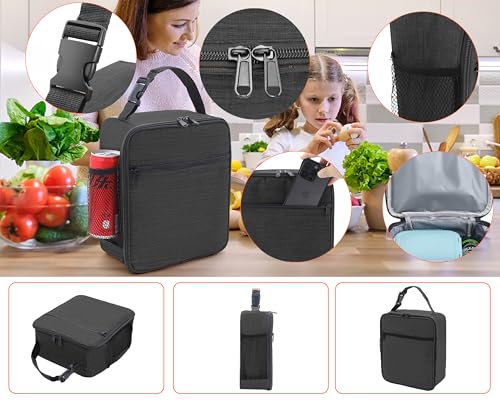 ZM-YOUTOO Lunch Box for Men - Reusable Lunch Bag Men Adult Women- Insulated Small LunchBox (Depth Gray) - color: Depth Gray
