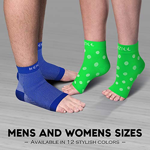 NEWZILL Plantar Fasciitis Socks Arch Support Foot Care Compression Sleeve - color: Green With White Polka Dots, size: Small-Medium