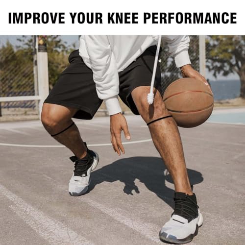 Patellar Tendon Support Strap, 2Pcs Pack Patella Band Knee Strap for Knee Pain Relief, Knee Brace for Tendonitis, Hiking, Soccer, Basketball, Running, Tennis, Volleyball & Squats, Black - color: Black