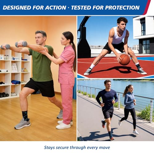 Ankle Brace Plantar Fasciitis Relief, Adjustable Strap Men Women - color: Grey, size: Medium