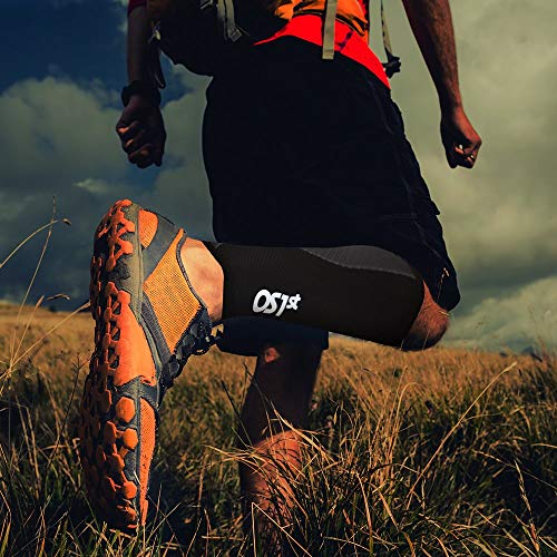 OS1st Calf Compression Sleeves for Men & Women relieves shin splints, leg fatigue and reduces recovery time - color: White, size: Medium