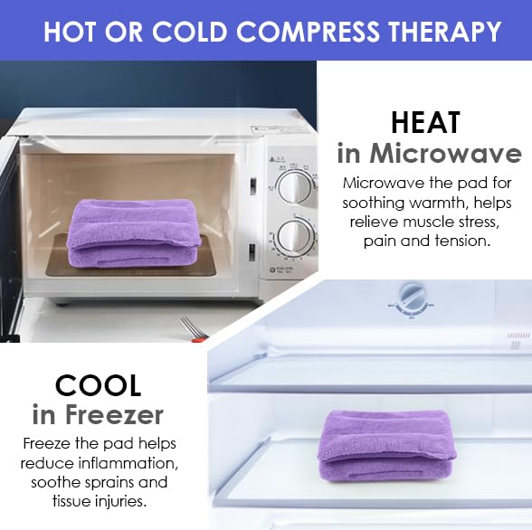 Microwave Heating Pad for Pain Relief, 8 x 18 Purple - color: Heat Pad04 -Purple