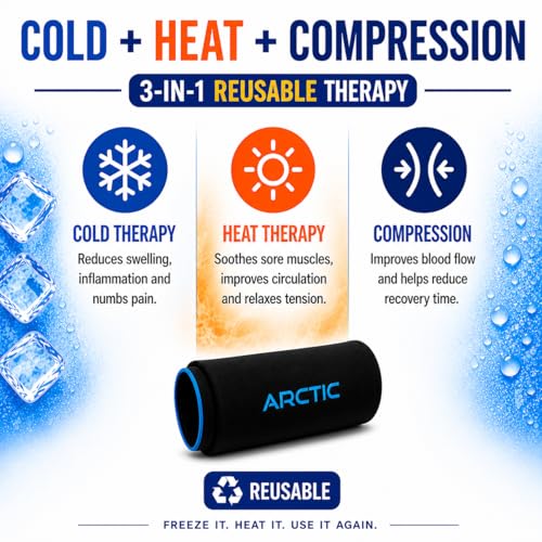 2 Pack - Premium Cold Therapy Compression Ice Sleeve, Knee Ice Pack Wrap for Injuries, Elbow, Quad & Hamstring Relief, Flexible & Reusable Cold Wrap Recovery for Meniscus, ACL, MCL, Ice & Heat Therapy - size: Medium (2 Pack)