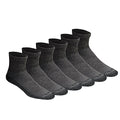 Dickies Men's Dri-Tech Moisture Control Quarter Socks, Available in M-XXL (6, 12, 18 Pairs) - color: Charcoal (6 Pairs), size: Medium