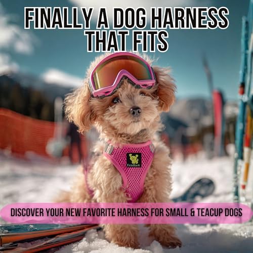 EcoBark Step in Dog Harness, Pink, X-Small, Tiny Soft Mesh Toy Breed - color: Pink, size: XS- 5 to 6 lbs- Chest Up to 13 in (Pack of 1)