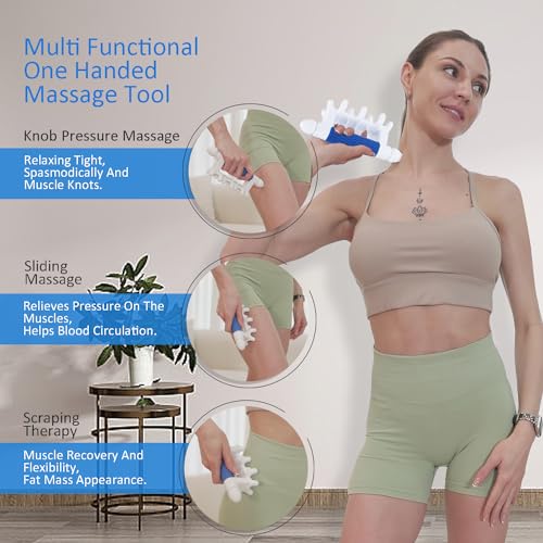 Fascia Massage Tool Myofascial Release Blaster Tools for Anti-Cellulite Skin Soothing Lymphatic Drainage Trigger Point Deep Tissue Neck,Shoulder,Lower Back,Psoas,Thighs,Butt & Full Body (Blue) - color: Blue, size: Small