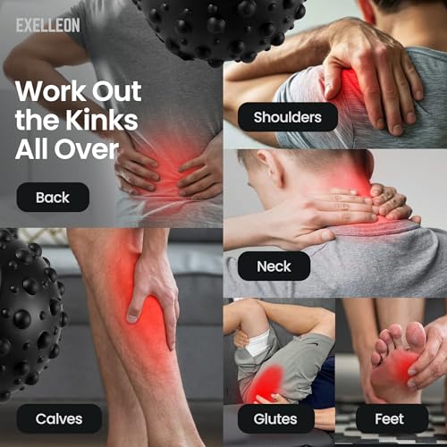 Vibrating Massage Ball, Deep Tissue Muscle Massager for Back, Neck, Shoulders and Legs, 3 Speeds Plus Pulse, 2600 to 4500 RPM, USB C Rechargeable, FSA Eligible & HSA Approved